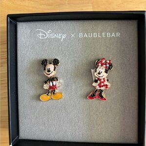 BaubleBar Disney Mickey and Minnie Earrings - Gold, Red, Black